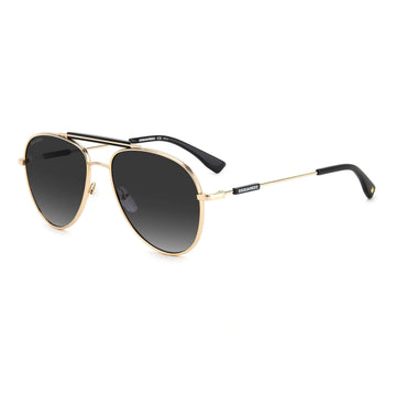 GRAY GRADIENT LENSES WITH GOLD FRAME
