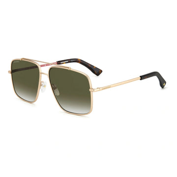GREEN GRADIENT LENSES WITH MATTE GOLD FRAME