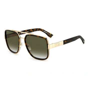 GREEN GRADIENT LENSES WITH GOLD HAVANA FRAME