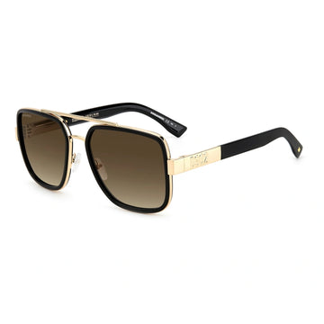 BROWN GRADIENT LENSES WITH BLACK GOLD FRAME