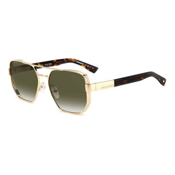 GREEN GRADIENT LENSES WITH GOLD FRAME