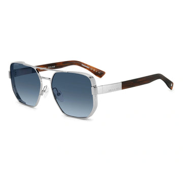 BLUE GRADIENT LENSES WITH SILVER FRAME