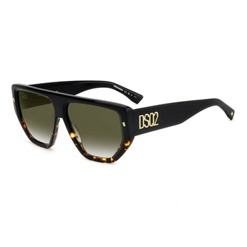 GREEN GRADIENT LENSES WITH BLACK HAVANA FRAME