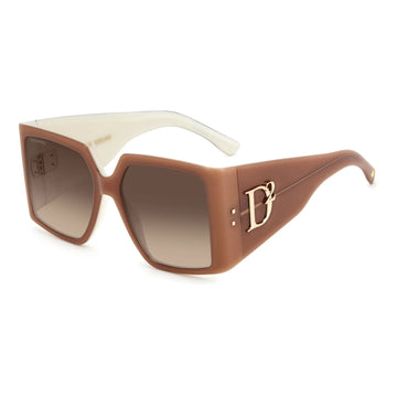 BROWN GRADIENT LENSES WITH NUDE BEIGE FRAME
