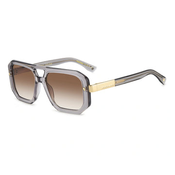 BROWN GRADIENT LENSES WITH GRAY FRAME