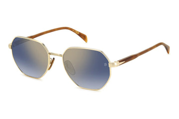 BLUE GRADIENT GOLD MIRROR LENSES WITH GOLD FRAME