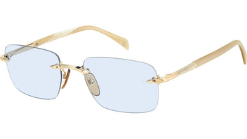 AZURE PHOTOCROMATIC LENSES WITH SHINY GOLD FRAME