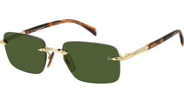 SOLID GREEN LENSES WITH SHINY GOLD FRAME