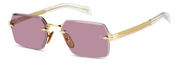 SOLID BURGUNDY LENSES WITH SHINY GOLD FRAME
