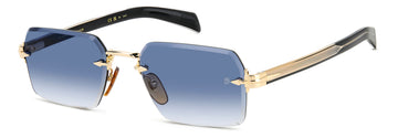BLUE GRADIENT LENSES WITH SHINY GOLD FRAME