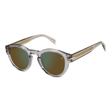 SOLID BROWN FLASH MIRROR LENSES WITH GRAY FRAME