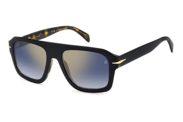 BLUE GRADIENT GOLD FLASH MIRROR LENSES WITH BLACK FRAME