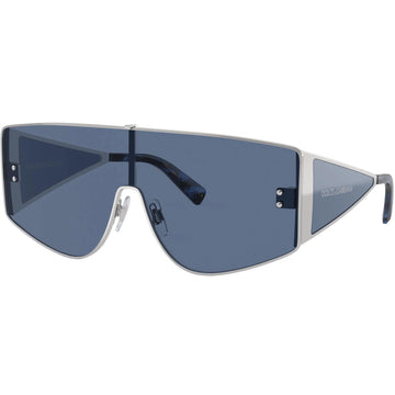SOLID BLUE LENSES WITH SLIVER FRAME