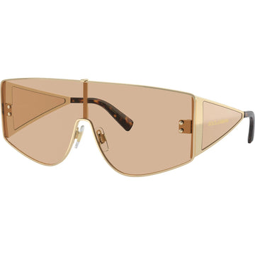 LIGHT BROWN MIRROR FLASH GOLD LENSES WITH LIGHT GOLD FRAME