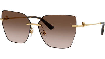BROWN GRADIENT LENSES WITH GOLD FRAME