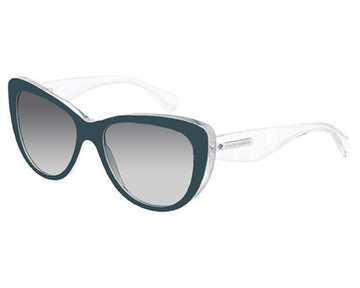 GRAY GRADIENT LENSES WITH GREEN TRANSPARENT FRAME
