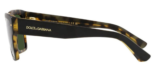 Dolce & Gabbana DG4431/S Square Sunglasses in Green/Matte Black, side view