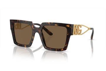 SOLID BROWN LENSES WITH HAVANA GOLD FRAME