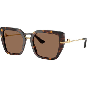 SOLID BROWN LENSES WITH HAVANA GOLD FRAME