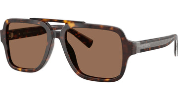 SOLID BROWN LENSES WITH SHINY HAVANA FRAME