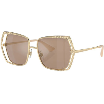 LIGHT BROWN MIRROR LENSES WITH GOLD FRAME