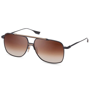 BROWN GRADIENT LENSES WITH MATTE BLACK GOLD FRAME
