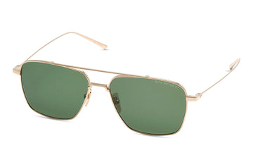 SOLID GREEN LENSES WITH GOLD FRAME