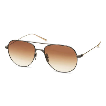 BROWN GRADIENT LENSES WITH MATTE GUNMETAL GOLD FRAME
