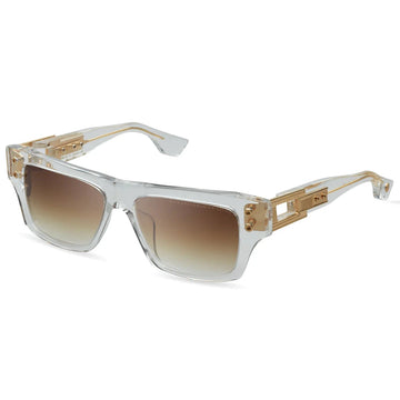 BROWN GRADIENT LENSES WITH TRANSPARENT FRAME