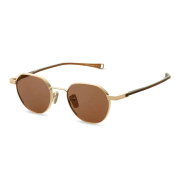 BROWN POLARIZED LENSES WITH GOLD FRAME