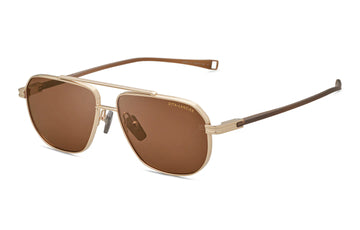 SOLID BROWN POLARIZED LENSES WITH ROSE GOLD FRAME