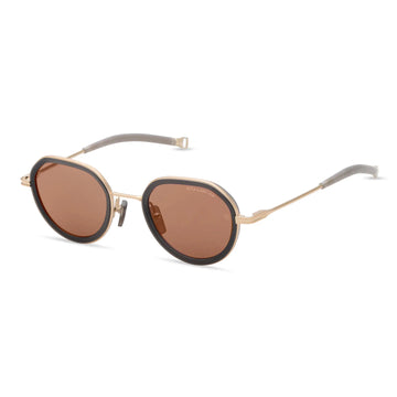 SOLID BROWN POLARIZED LENSES WITH ROSE GOLD FRAME