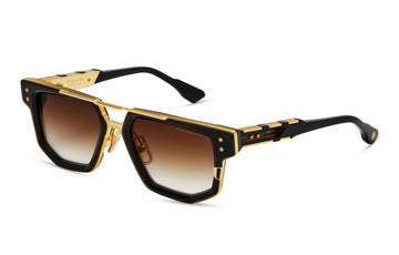 BROWN GRADIENT LENSES WITH TITANIUM YELLOW GOLD BLACK FRAME