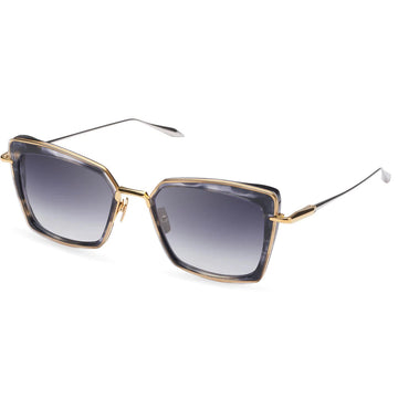 GRAY GRADIENT LENSES WITH BLACK HAZE YELLOW GOLD FRAME