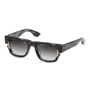 GRAY GRADIENT LENSES WITH|NK SWIRL & YELLOW GOLD FRAME