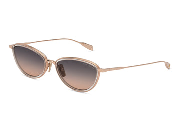 DARK GRAY TO PEACH GRADIENT LENSES WITH ROSE GOLD FRAME