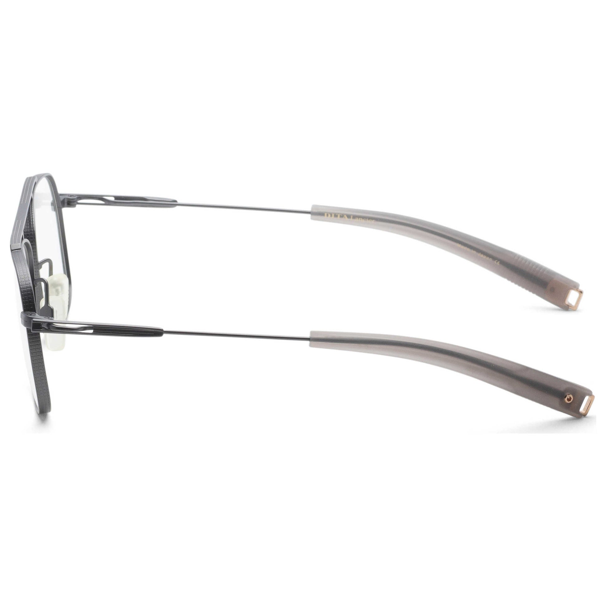 DITA DLX105 Square Eyeglasses in Antique Silver, side view