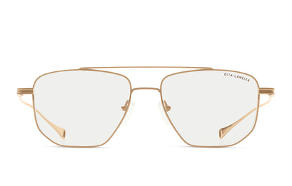 DITA DLX115 Pilot Eyeglasses in Clear / Gold Sand, front view