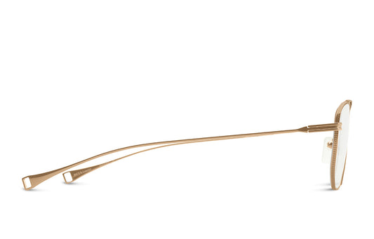 DITA DLX115 Pilot Eyeglasses in Clear / Gold Sand, side view