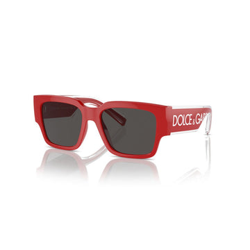 SOLID GRAY LENSES WITH RED FRAME