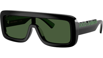 SOLID GREEN LENSES WITH BLACK FRAME