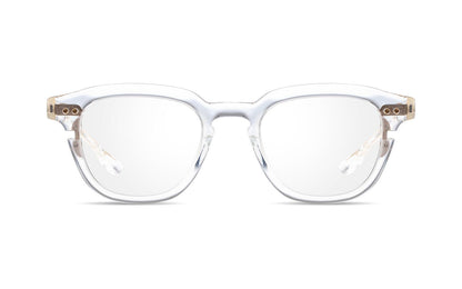 DITA DLX702 Square Eyeglasses in Clear Crystal Yellow Gold, angle view