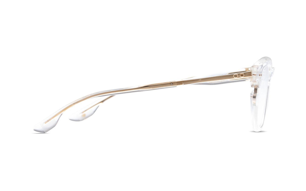 DITA DLX702 Square Eyeglasses in Clear Crystal Yellow Gold, side view