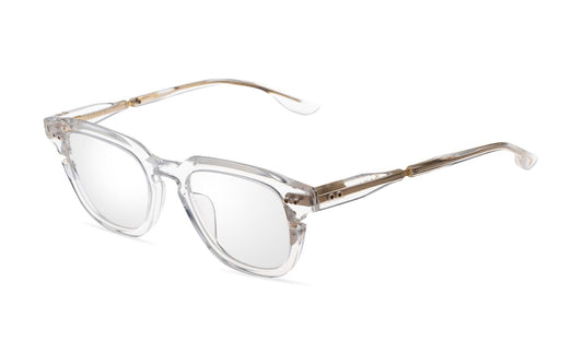 DITA DLX702 Square Eyeglasses in Clear Crystal Yellow Gold, front view