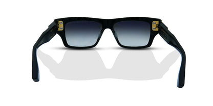 DITA GRANDMASTER SEVEN Rectangle Sunglasses in Dark Grey To Clear Gradient Matte Black Black Iron, detail view