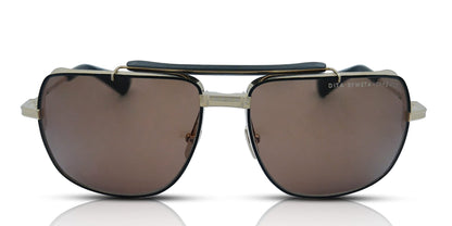 DITA SYMETA - TYPE 403 Aviator Sunglasses in Black Brown White Gold, front view
