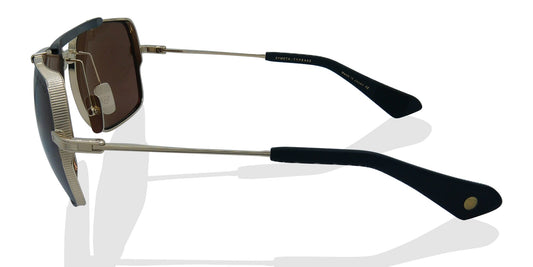 DITA SYMETA - TYPE 403 Aviator Sunglasses in Black Brown White Gold, side view