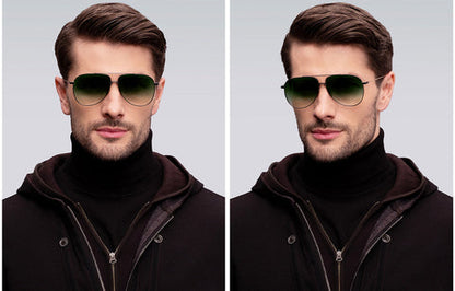 DITA ARTOA-92 Pilot Sunglasses in Green Gradient/Black Iron, detail view