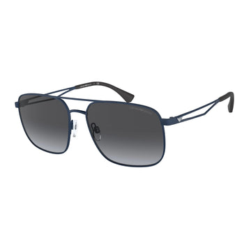 GRAY GRADIENT LENSES WITH MATTE BLUE FRAME