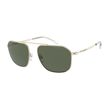 SOLID GREEN LENSES WITH LIGHT GOLD FRAME